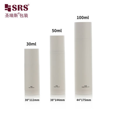 satın al Boş Dondurulmuş Beyaz Değiştirilebilir Losyon Şişesi Değiştirilebilir Havasız Pompa Şişesi 100 ml online manufacture