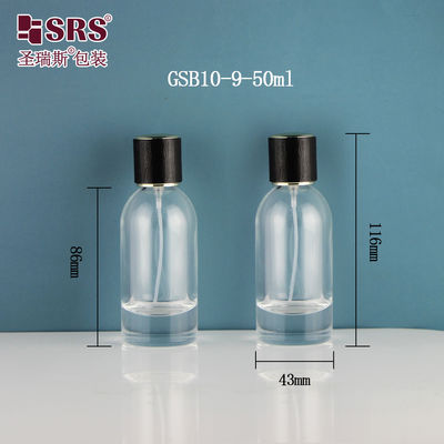 satın al Boston Şekli Şeffaf Parfüm Parfümü Boş 50ml Cam Spray Şişe online manufacture