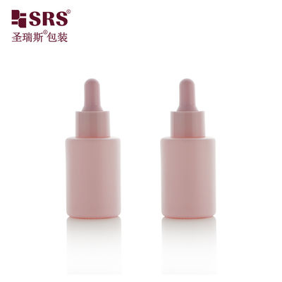 satın al Tatlı Yuvarlak Cam Şişeler Parfüm Esansyel Yağı Pembe Damla Şişe 30ml online manufacture