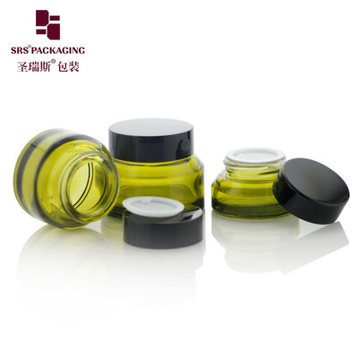 satın al 15ml 30ml 50ml Boş Deri Bakım Paketi Boya Yeşil Renk Eşsiz Tasarım Kozmetik Cam Kavanoz 50g online manufacture