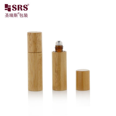 satın al 5ml Boş Amber İç Şişe Parfüm Esanslı Yağ Roleri Bambu Cam Kozmetik Kap online manufacture