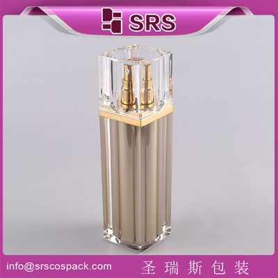 satın al SRS China Cosmetic Airless container Üretici boş kare şekilli akrilik losyon şişesi online manufacture