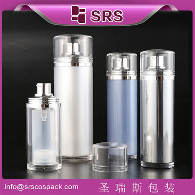 satın al SRS 30ml 50ml 100ml oval şekli Kozmetik ambalaj Temel Pompa için havasız şişe online manufacture