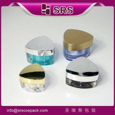 satın al Üçgen şeklinde yeni tarz J080 10ml 15ml 30ml 50ml şeffaf plastik kavanoz online manufacture