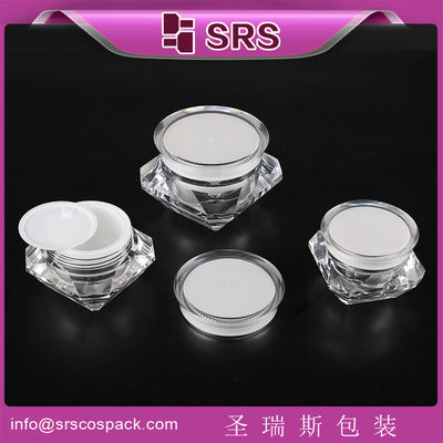satın al SRS China Üreticiler toptan 5ml 15ml 30ml 50ml plastik krem akrilik elmas kavanoz online manufacture