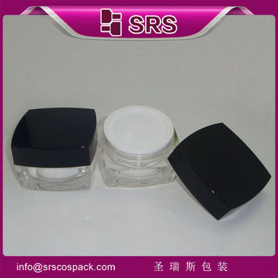 satın al Shengruisi ambalajı J050-5ml 10ml 15ml 30ml 50ml 100ml boş akrilik kare krem kavanozu online manufacture