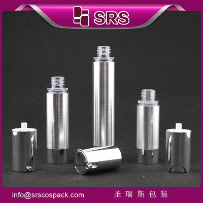 satın al TA021 15ml 30ml 50ml silindir şeklindeki gümüş havalı kozmetik pompa şişesi online manufacture