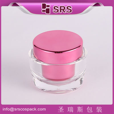 satın al Kapaklı 15ml 30ml 50ml gümüş lüks akrilik kavanoz üretimi online manufacture