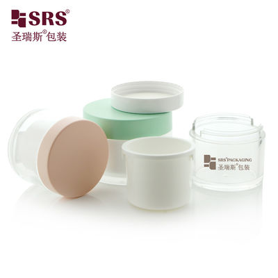 satın al 50g 100g 240g Boş Değiştirilebilir Plastik Şeffaf Akrilik Konteyner Krem Lüks Kozmetik Kavanoz online manufacture