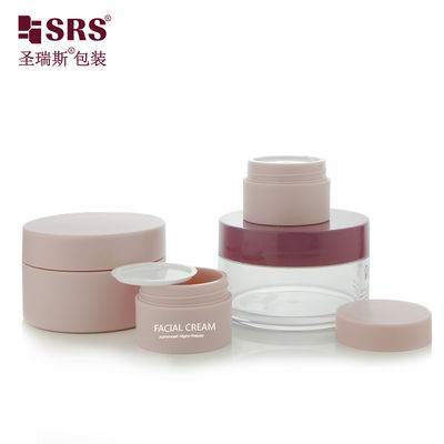 satın al 15g 80g Mat Finished Boş Plastik Krem Kaplama Özel Pembe Renkli PET Kozmetik Kavanozlar online manufacture