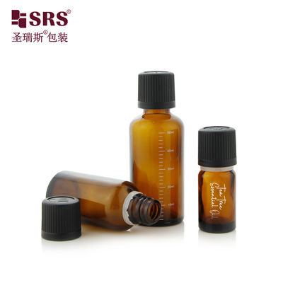 satın al Vuruş Türü Enjeksiyon Siyah Renk Çocuk Kanıtlı Kapak Cam Şişeler Önemli Yağ Şişesi 50ml online manufacture