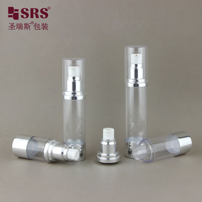 satın al 15ml 30ml 40ml 50ml Yuvarlak Şeffaf AS Kozmetik Serum Şişesi Hava online manufacture