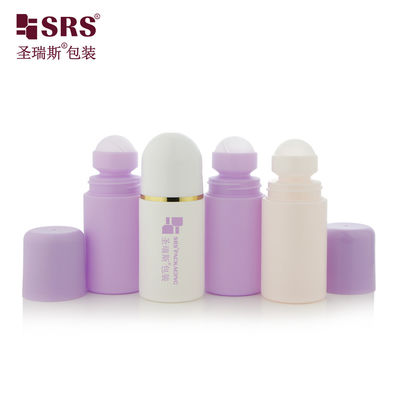 satın al 60ml Yuvarlak Enjeksiyon Beyaz Katı PP PCR Çevre dostu Roller Ball Deodorant Şişesi online manufacture