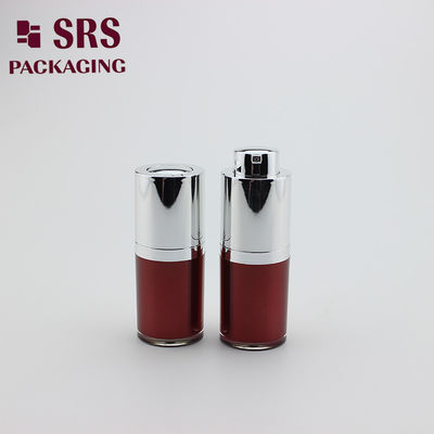 satın al A020 hava içermeyen şişe üreticisi 15ml kırmızı renkte boyalı akrilik kafesleri şırınga şişe online manufacture