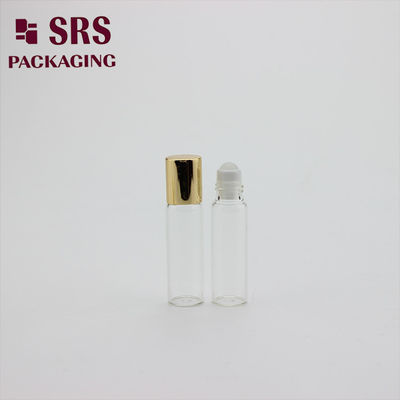 satın al Parfüm yağı için boş cam topu ve alüminyum kapağı olan şeffaf 5 ml cam şişe online manufacture