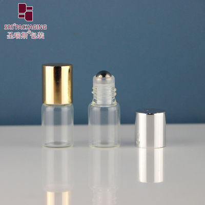 satın al BLP-2ML Hiçbir Sızıntı Mini Sevimli Boş Şeffaf Amber Renkli Cam Şişe Çelik Topu Ile Uçucu Yağ Parfüm online manufacture