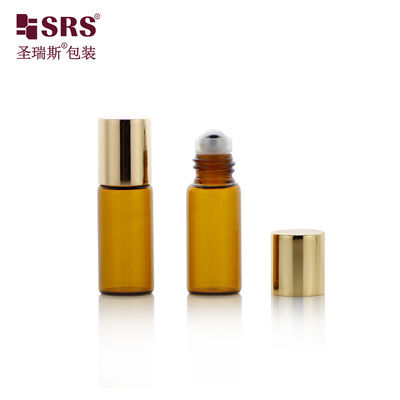 satın al BLP-3ML Uçucu Yağ Parfüm Kozmetik Ambalaj Özelleştirme için Sızıntı Yok Amber Cam Rulo Çelik Bilyalı Şişe online manufacture