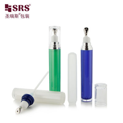 satın al LR001-15ML Lüks Özel Boyalı Mavi Yeşil Beyaz Renkli Akrilik Çift Duvarlı Losyon Pompa Şişe Konteyneri online manufacture