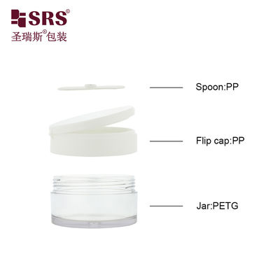 satın al PETG003 Boş Beyaz Enjeksiyon Özel Renk 100g 120g 150g 200g 250g Stokta Ücretsiz Örneklerle Flip Cap Plastik Kavanoz online manufacture