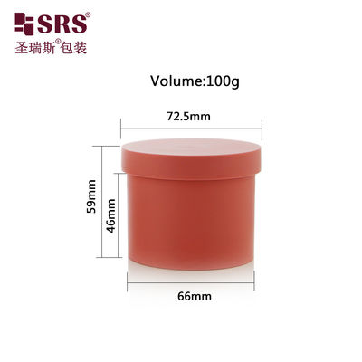 satın al SRSG2 100g Boş Matt Bitmiş PP PCR Geri Dönüştürülmüş Plastik Krem Kavanoz Vücut Makyajı için Logo Yazdırılmış Renk online manufacture