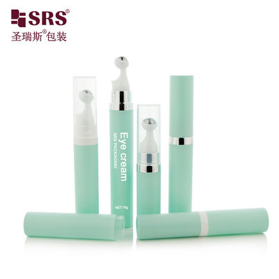 satın al A0035 7.5ml 10ml 15ml yuvarlak hava geçirmez baskı stili Plastik PP PCR Göz Serumu Rol Masajı Çelik Top Şişe online manufacture