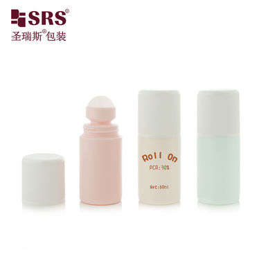satın al RPPC1-60ML Enjeksiyonla Şişirme Özel Renk PP PCR Geri Dönüşümlü Plastik Roll-On Deodorant Jel Şişesi online manufacture