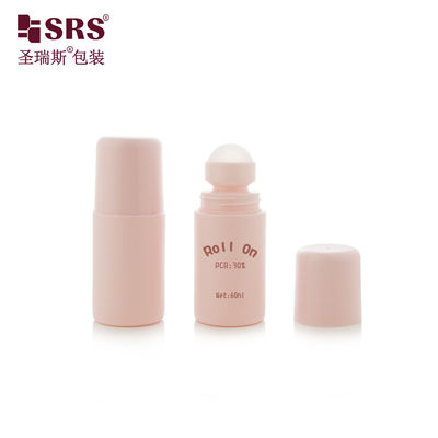 satın al RPPC-60ML Injection Blowing Custom PP PCR Plastic Roller Ball Bottle For Body Gel Applicator online manufacture
