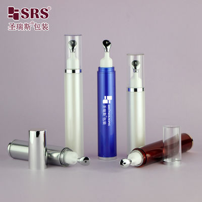 satın al AY005 10ML 15ML Akrilik Rol Üzerinde Metal Başlık Şişe Paketleme Boş Uygulayıcı Göz Kremi Baskı Tarzı Şişeler online manufacture