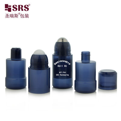 satın al RPPE 50ml 75ml Değiştirilebilir PP PCR Çift Duvarlı Geri Dönüştürülmüş Rulo Top Şişeler Koku Jeli Losyonu İçin online manufacture