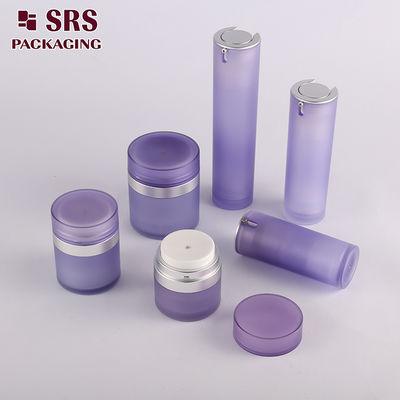 satın al SRS toptan plastik deri bakım acrylic airless kavanoz ve losyon şişesi kozmetik ambalaj seti online manufacture