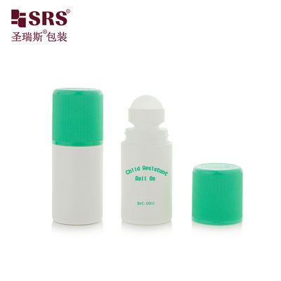 satın al RPPC1-60ML White Bottle With Green Injection Double End CRC Cap Ribbed For Deodorant Gel Pain Relief online manufacture