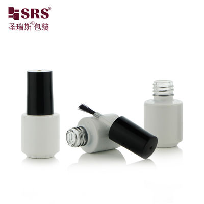 satın al DH-1B 4.5ML Round Bottom Glass Nail Polish Bottle With Brush Painted White Color Logo Printing online manufacture