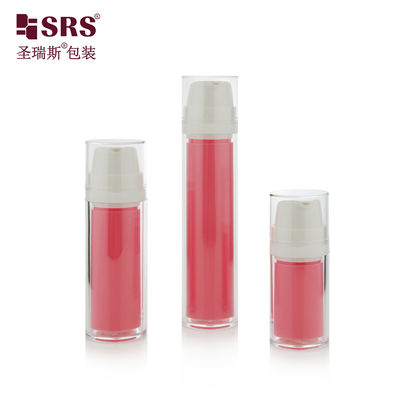 satın al SRSA404 15ml 30ml 50ml Double Wall Clear AS Plastic Cosmetic Lotion Foundation Bottle Customized online manufacture