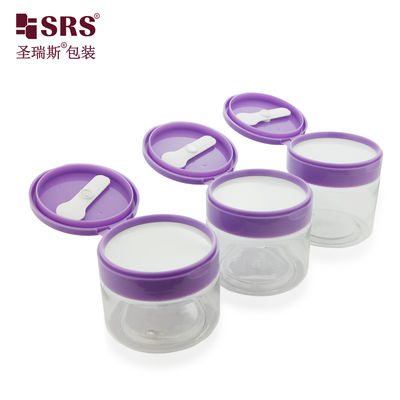 satın al PET007 200g 250g 300g Injection Color Plastic PET Cream Jar With Flip Cap Tweezer Spoon online manufacture