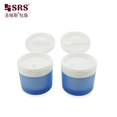 satın al SRS1 120g 150g Luxury Empty Toner Pads Plastic Double Wall PP PCR Jar With Flip Cap Tweezer and Spoon online manufacture