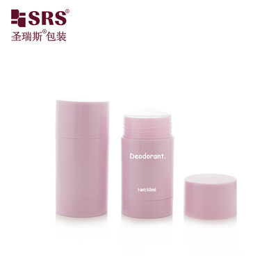 satın al D042 50ML Özel Pembe Renk Yuvarlak Şekilli Plastik Deodorant Çubuğu Kabı Alt Dolgulu online manufacture