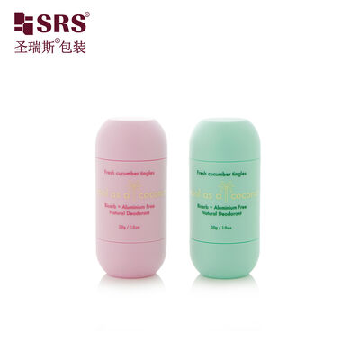 satın al D054 30ml Özel Pembe Yeşil Renkli Enjeksiyon PP PCR Geri Dönüştürülmüş Malzeme Deodorant Stick Konteyner Paketi online manufacture