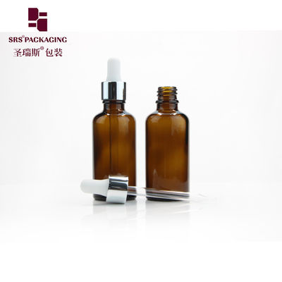 satın al 50ml amber kahverengi boş özel cam damlatma şişesi online manufacture