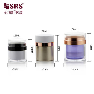 satın al 15 ml 30 ml 50 ml hava içermeyen değiştirilebilir akrilik kozmetik krem kavanozu online manufacture