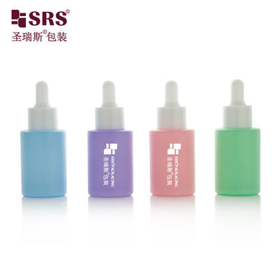 satın al Boya Rengi Dondurulmuş Boş Deri Bakım Serumu Düz Cam Damla Şişe 30ml online manufacture