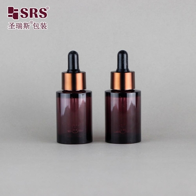 Plastik damlatıcı Esans Serum Kozmetik Deri Bakımı Lüks PET 30ml şişe