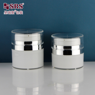 30ml 50ml Boş Akrilik Yuvarlak Yüz Kremi Losyon Serum Şık Kozmetik Hava Sığlığı Şişe
