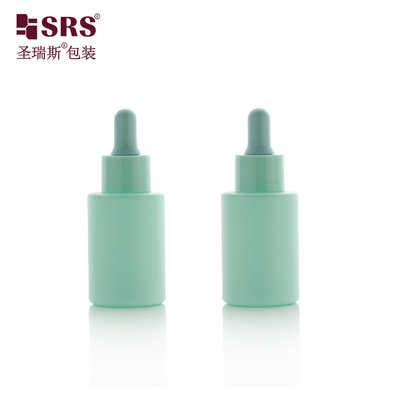 Toptan Alışveriş Özel Boya Rengi Cam Yuvarlak Yüz Esansı Lüks Damla Şişe 30ml