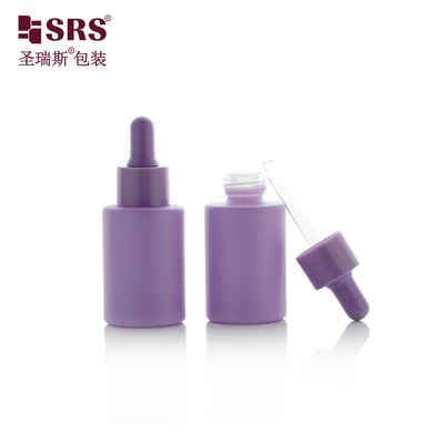 Parfüm Yağı Yuvarlak Kozmetik Sızıntı Yok Yumuşak Makaron Rengi Güzel Cam Şişe Dropper 30ml