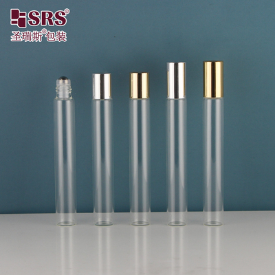 12ml Boş Şeffaf Cam Parfüm Şişeleri Esansyel Yağ Şişesi Roller Ball