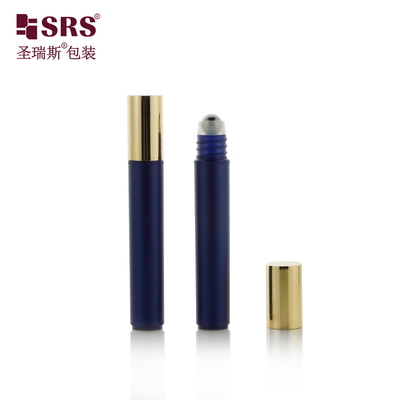 8ml Silindir Plastik PP Geri Dönüştürülebilir Alüminyum Kapak Çelik Top Masaj Göz Kremi Şişede Rulo