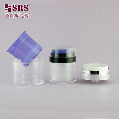 15ml 30ml 50ml Plastik Değiştirilebilir Kap Özel Renkli El Kremi Serum Gel Akrilik Hava Yoksun Kavanoz