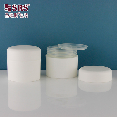 Boş Çift Duvarlı Mat Yüz Kremi Dondurulmuş Dudak Balsamı PP Plastik Kavanozlar Kapaklı Kapaklı Kozmetik Krem Kavanoz 200ml