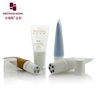 100ml 120ml 5 Roller Steel Ball Massage Cream Boş Kozmetik Plastik Yuvarlak Roller Ball Tubları