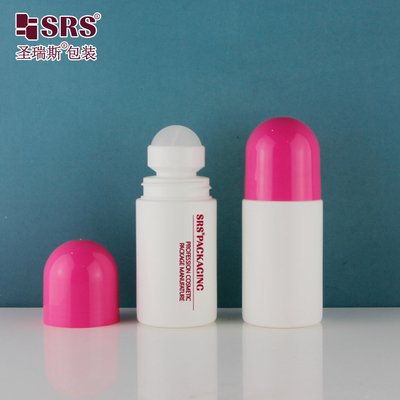 60ml Yuvarlak Yarı Şeffaf Özellik Rengi Plastik Deri Bakım Gel Şişesi Deodorant Kapıdaki Rulo